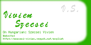 vivien szecsei business card